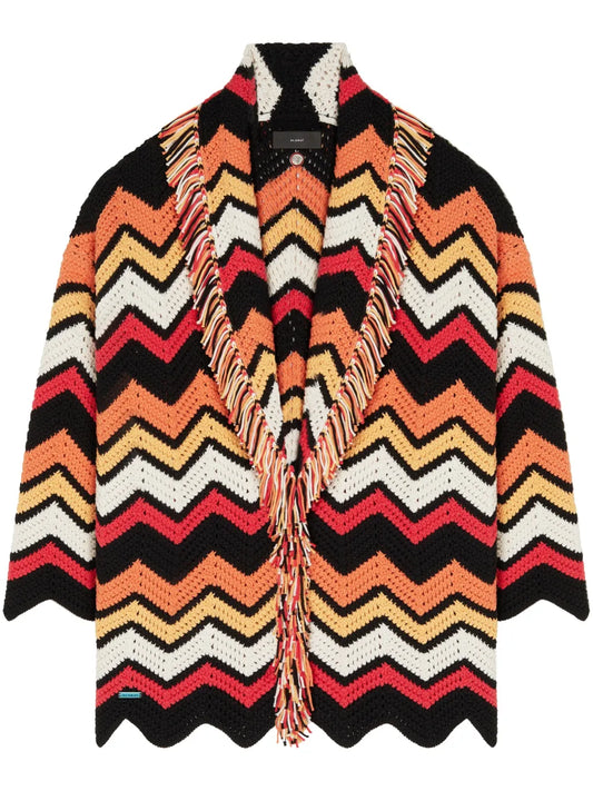 Kaleidoscopic Chevron Knit Cardigan