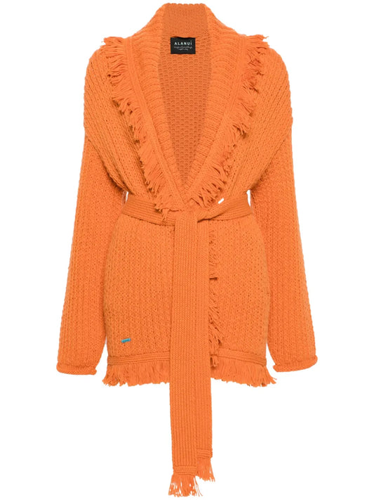Finest Fringe-Edge Cardigan