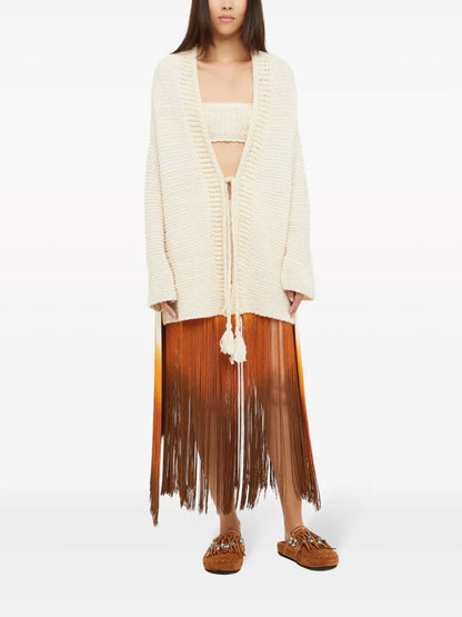 Bright Hues Fringed Cardigan
