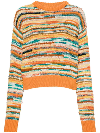 Madurai Striped Intarsia-Knit Jumper