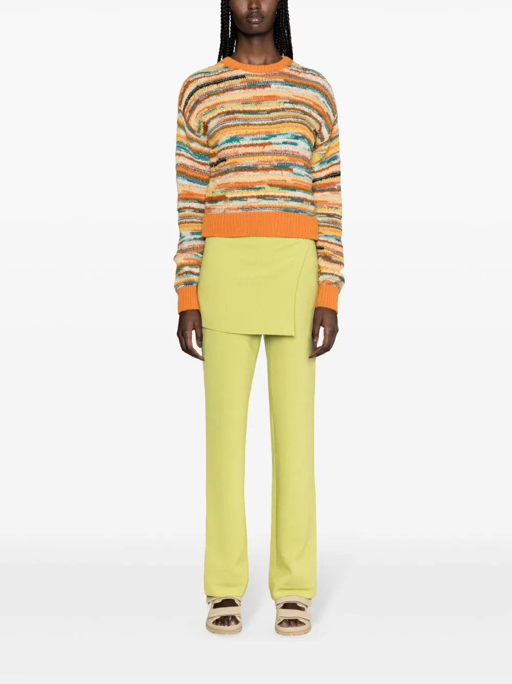 Madurai Striped Intarsia-Knit Jumper