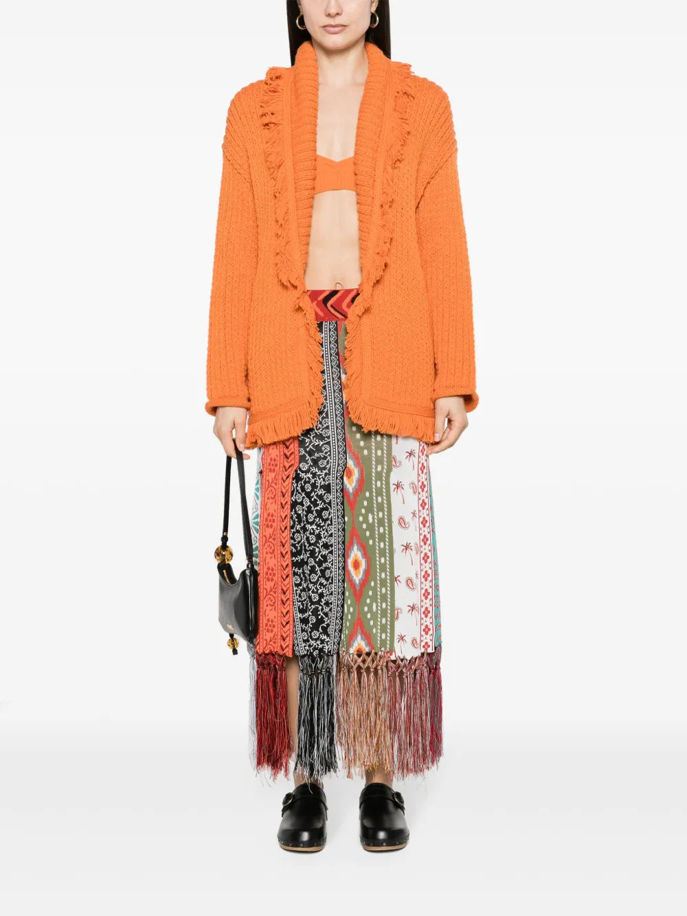 Scent Of Incense Mix-Pattern Skirt