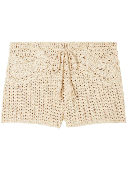 Conch Shell Woven Cotton Shorts