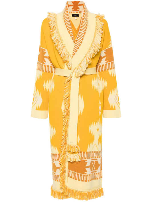 Icon-Jacquard Virgin Wool Cardi-Coat