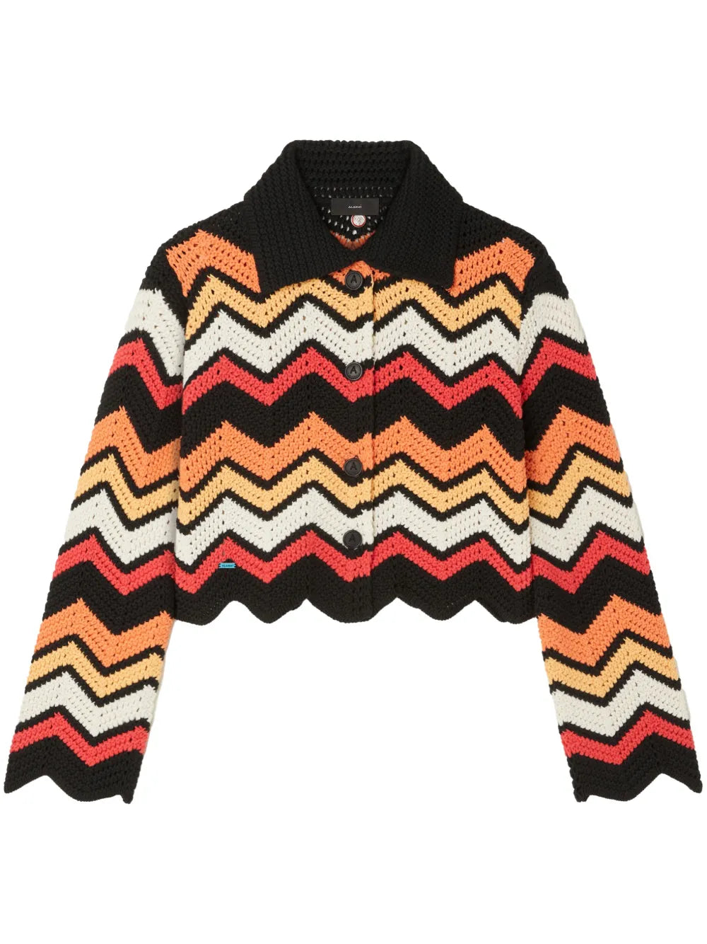 Kaleidoscopic Chevron Knitted Jacket