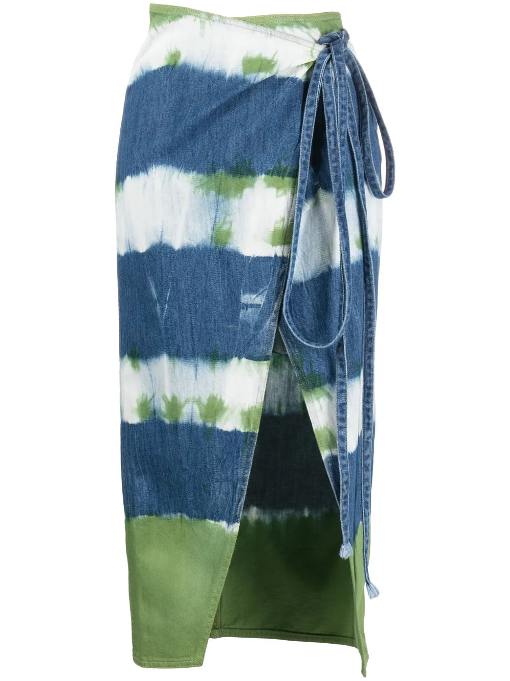 Magic Journey Denim Wrap Skirt