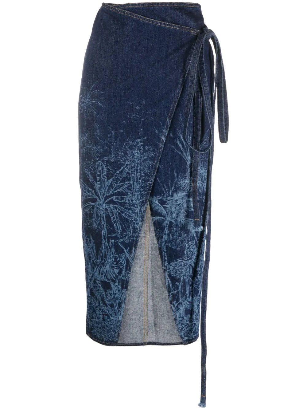 Jungle Toile De Jouy Denim Skirt