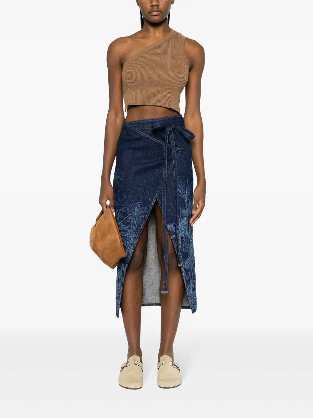 Jungle Toile De Jouy Denim Skirt