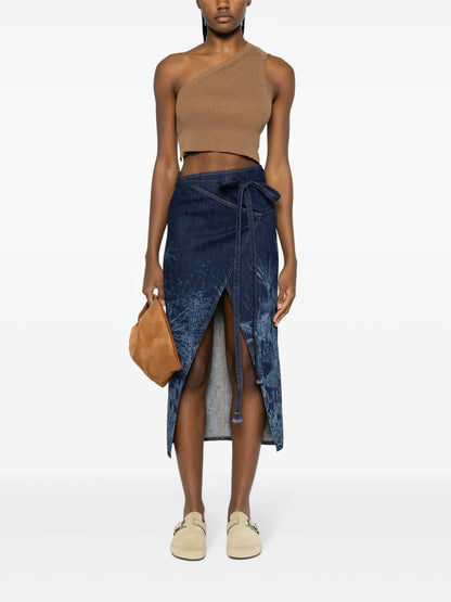 Jungle Toile De Jouy Denim Skirt