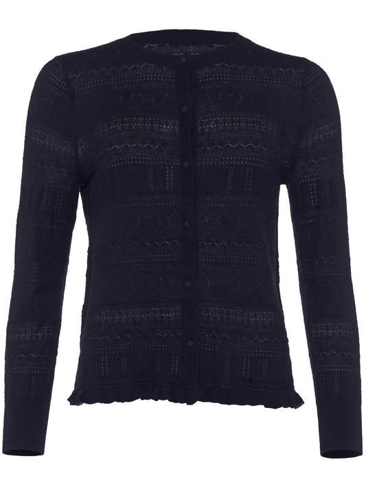 Josette Pointelle-Knit Cashmere Cardigan