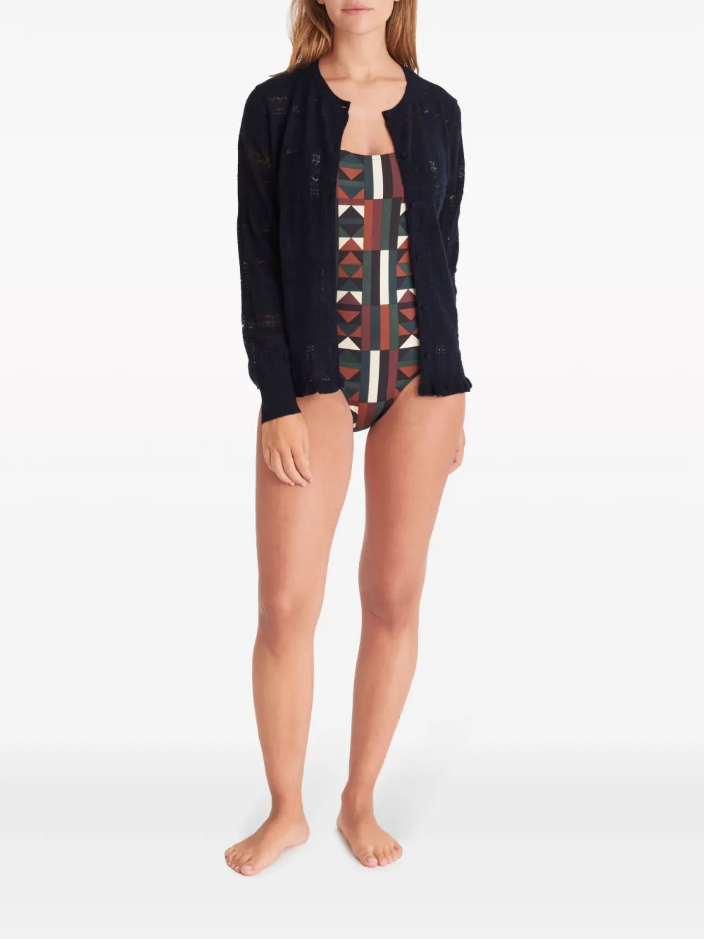 Josette Pointelle-Knit Cashmere Cardigan