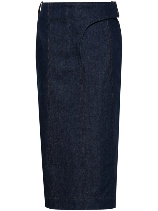 La Jupe De-Nimes Obra Denim Midi Skirt