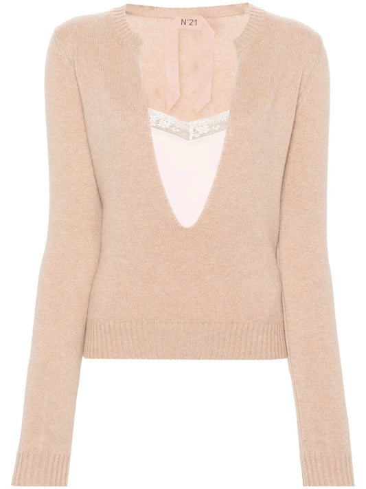 U-Neck Layered Jumper