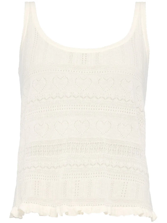 Irène Lace Cashmere Tank Top