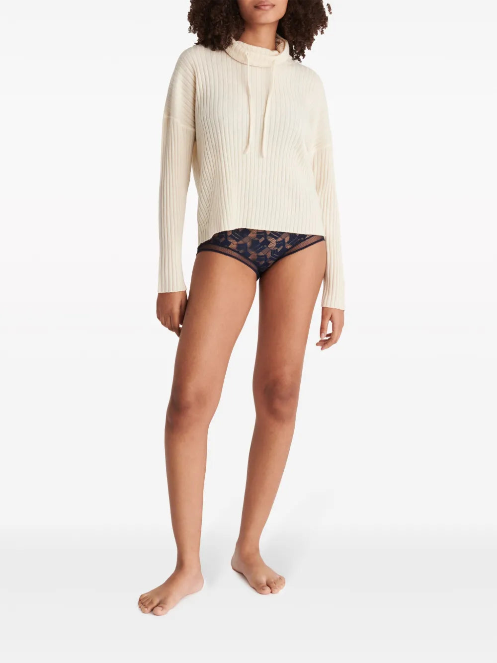 Cajole Ribbed-Knit Hoodie