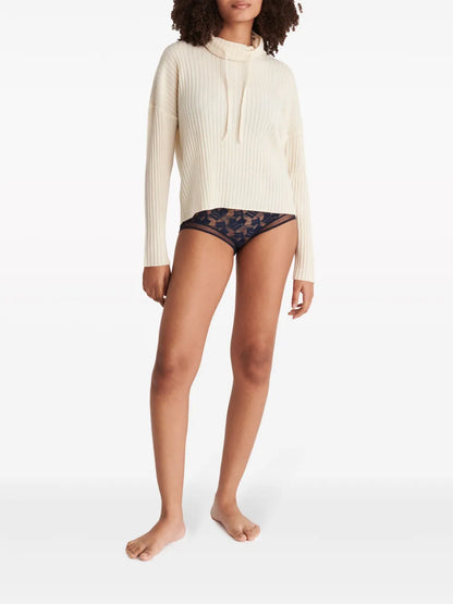Cajole Ribbed-Knit Hoodie