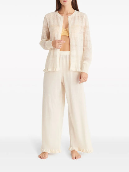 Josette Pointelle-Knit Cashmere Cardigan