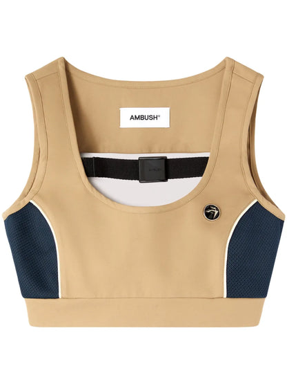 Mesh-Detail Cropped Top