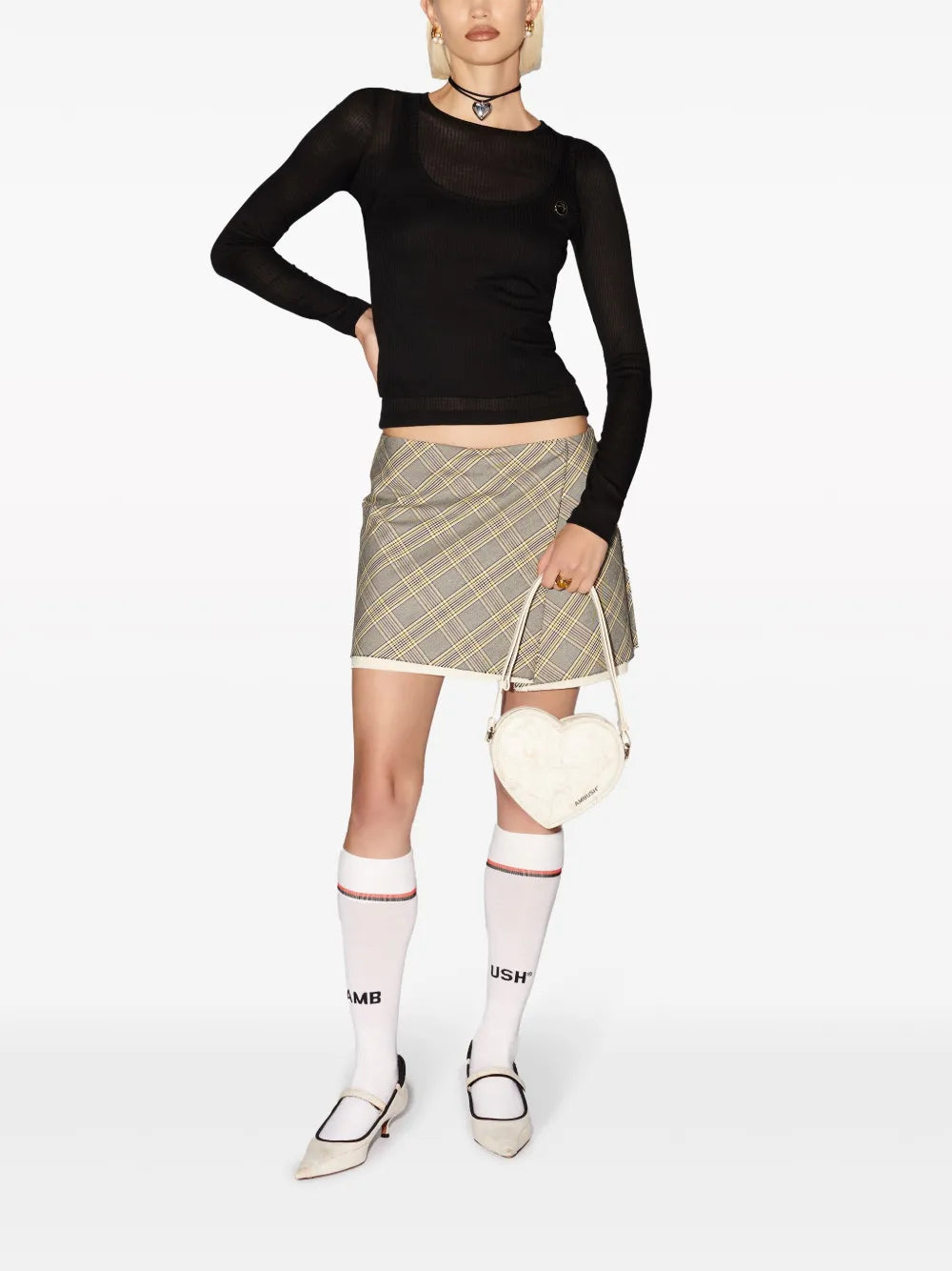 Layered Ribbed-Knit Top