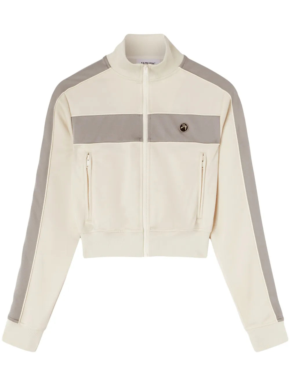 Zip-Up Striped Sweatshirt