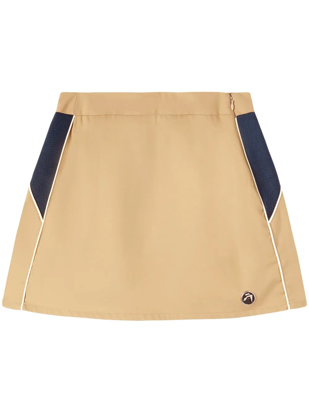 Mesh-Panelled Cotton Miniskirt