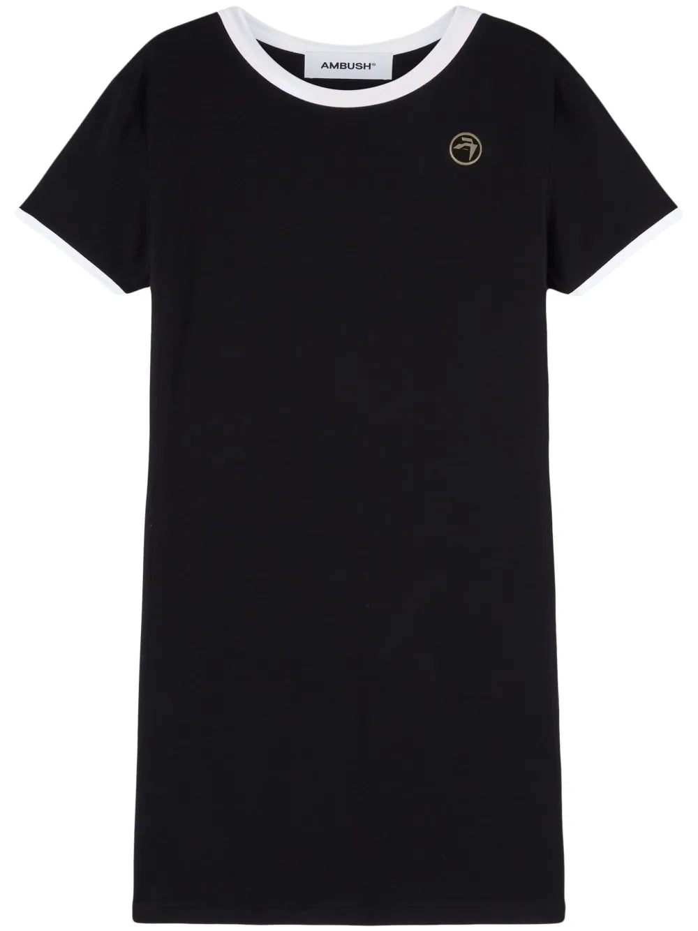 Contrast-Trim Ribbed Minidress
