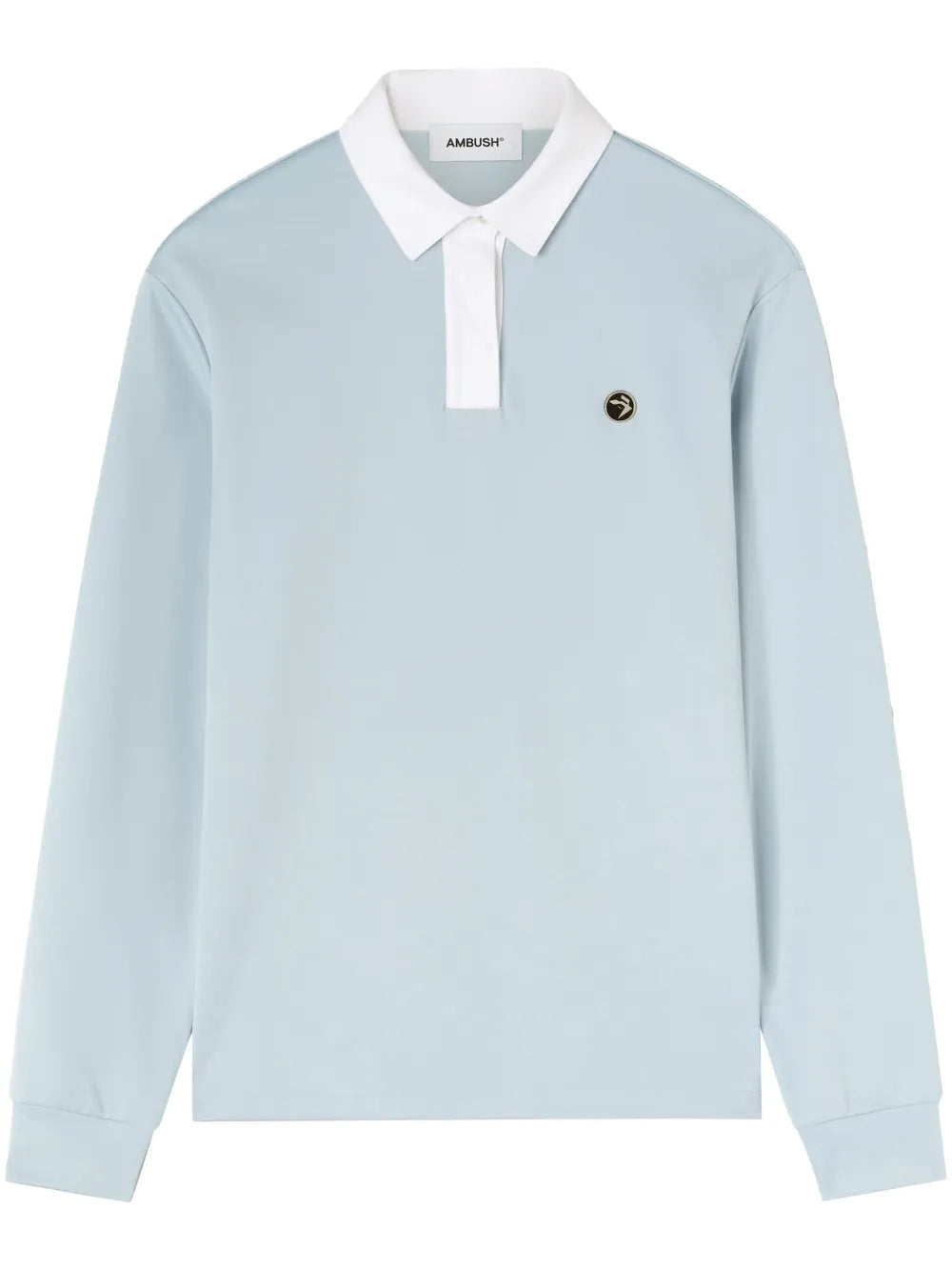 Polo-Collar Logo-Plaque Sweatshirt