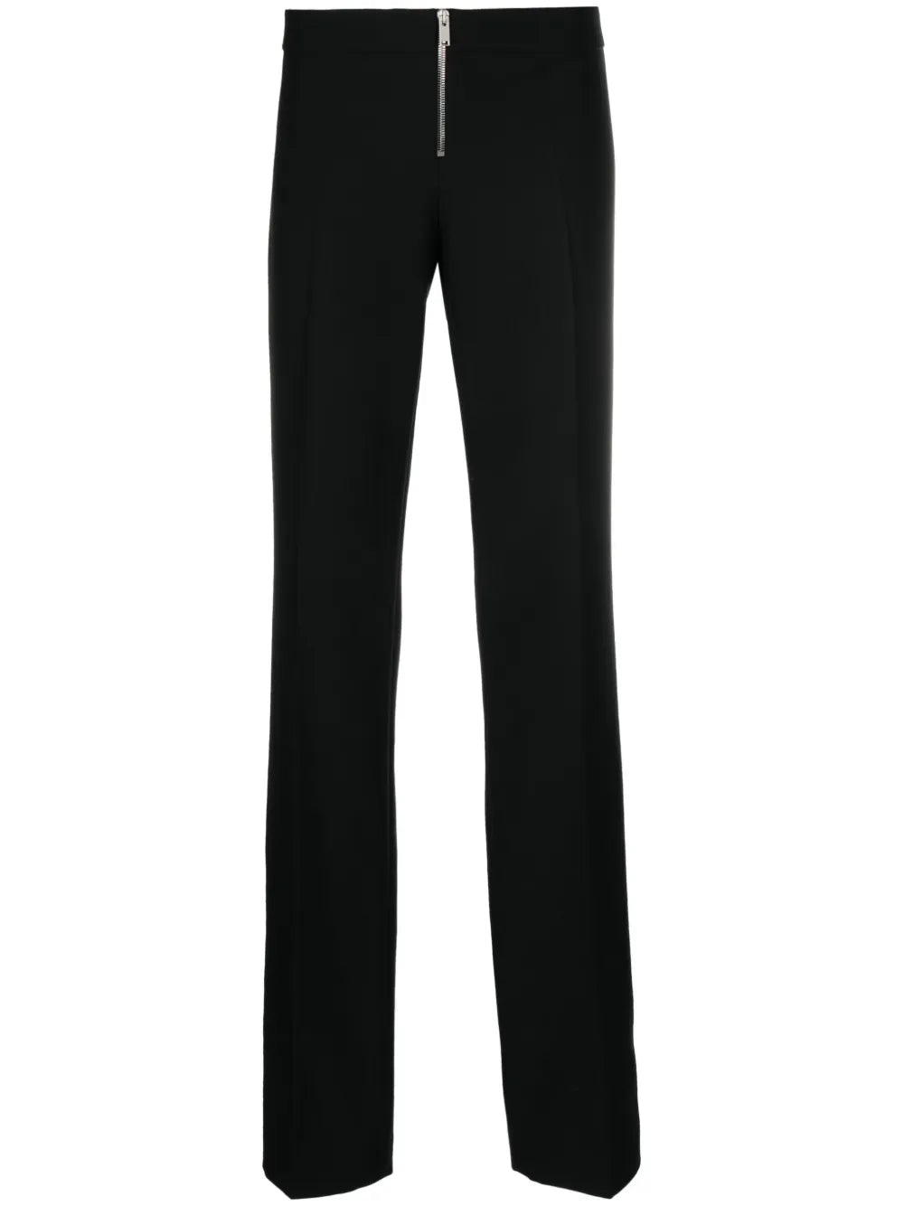 Low-Rise Wool Slim Trousers