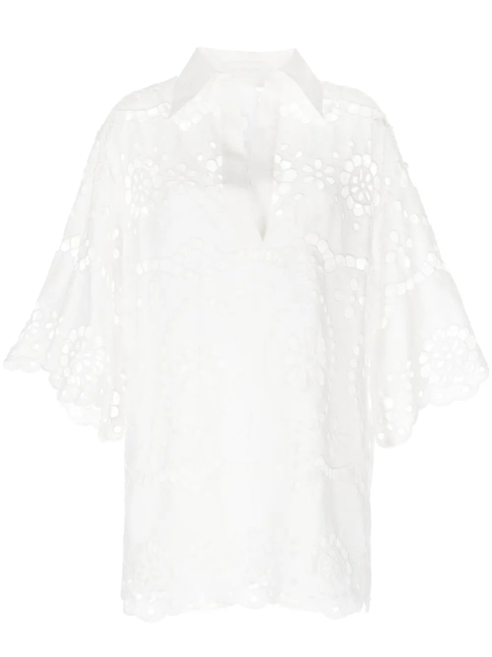 Floral-Embroidered Blouse