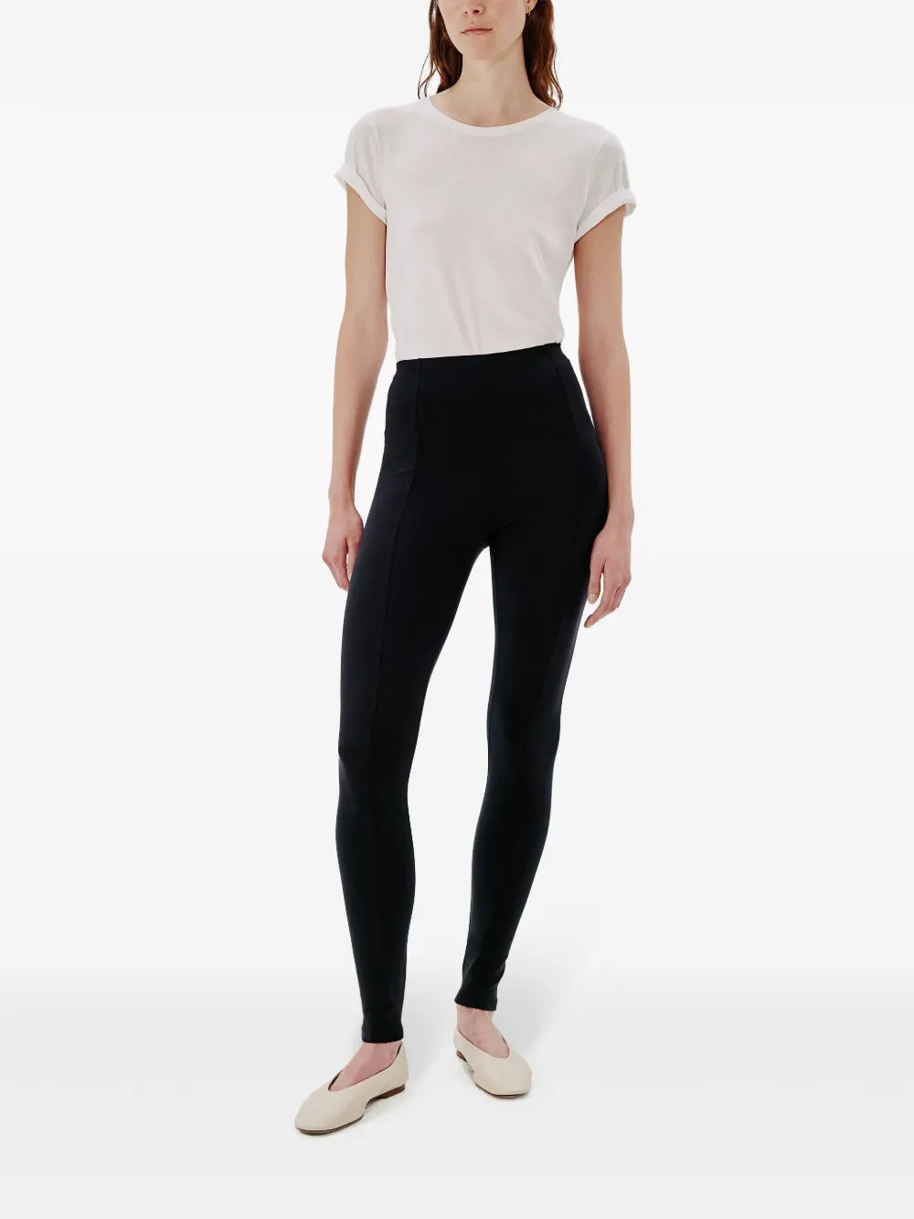 Seam-Detail High-Waisted Leggings