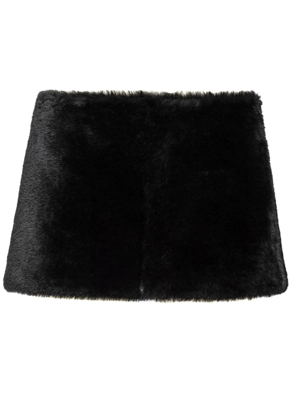 A-Line Shearling Miniskirt