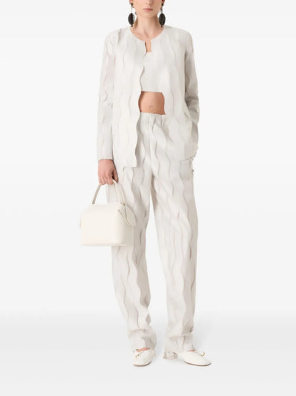 Round-Neck Open-Front Jacket