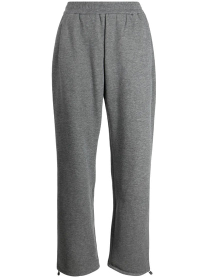 Mélange Wide-Leg Track Pants