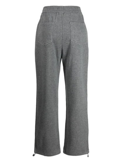 Mélange Wide-Leg Track Pants