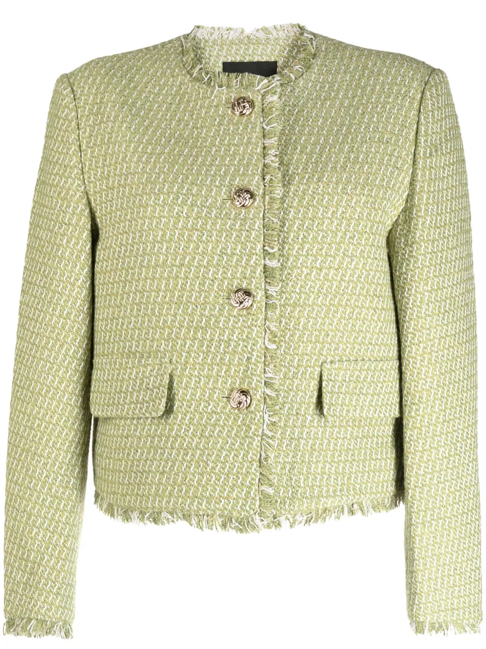 Frayed-Edge Tweed Jacket