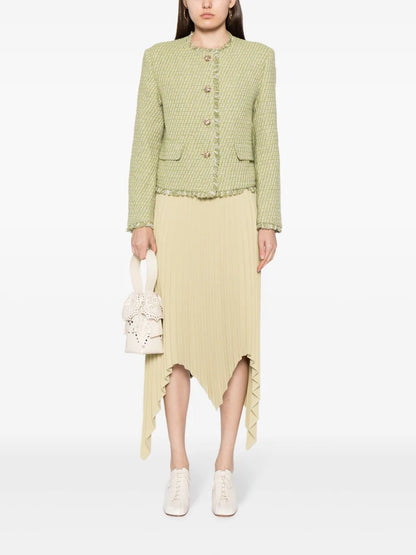 Frayed-Edge Tweed Jacket