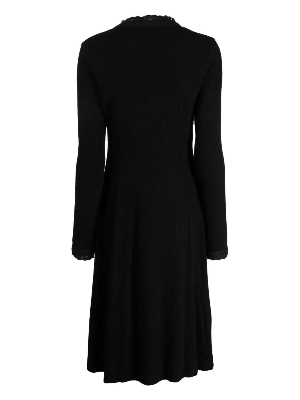 Ribbed V-Neck Midi Dress