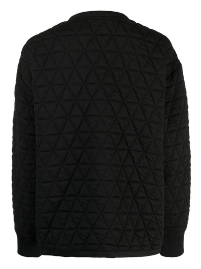 V-Neck Quilted Bomber Jacket