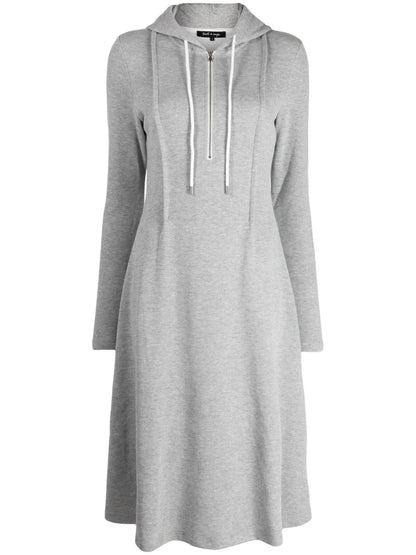 Hooded Fine-Knit Midi Dress
