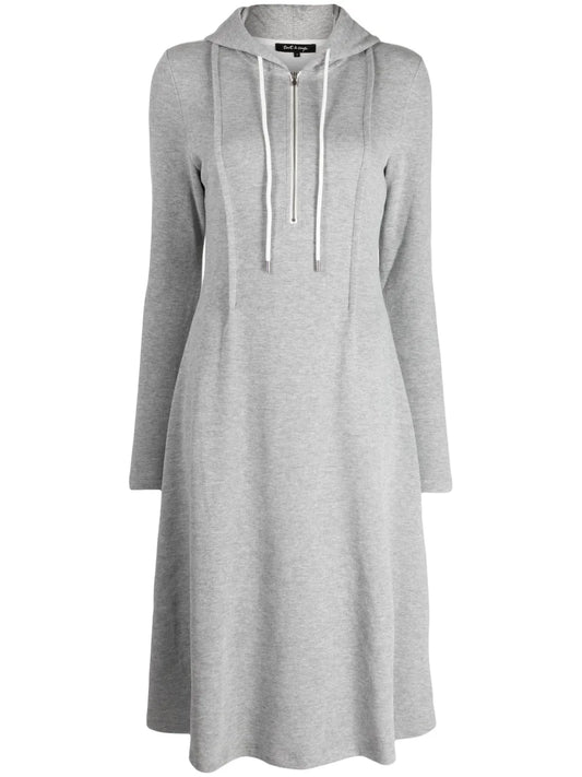Hooded Fine-Knit Midi Dress
