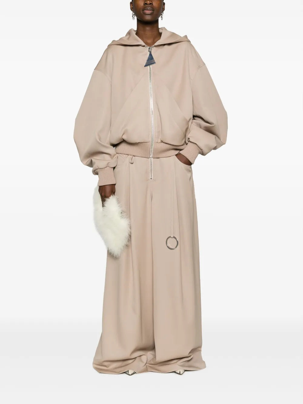 Embellished Wide-Leg Wool Trousers