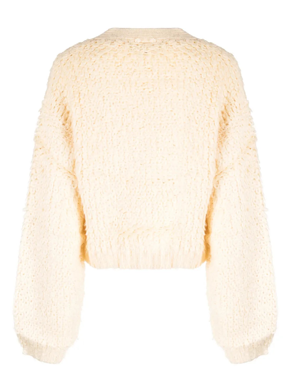 Bouclé-Design Cropped Cardigan