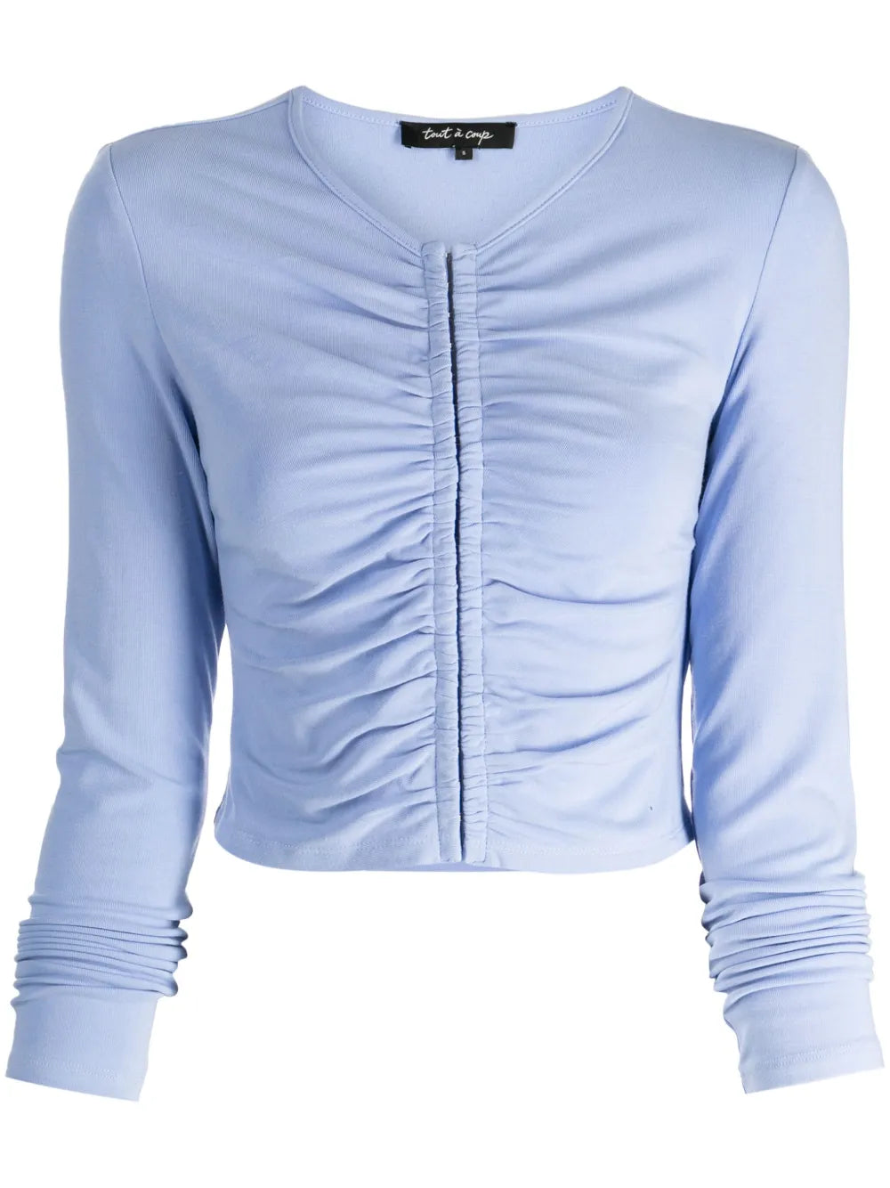 Ruched Cropped Cardigan