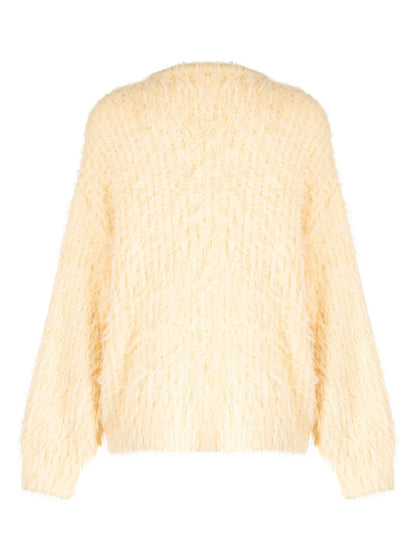 Brushed-Effect Ribbed-Knit Jumper