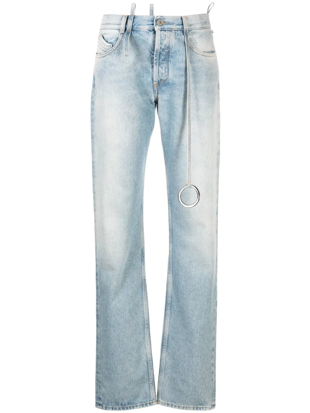 Embellished Low-Rise Tapered Jeans