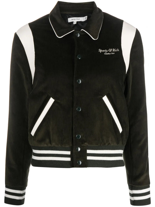 Logo-Embroidered Cotton Bomber Jacket