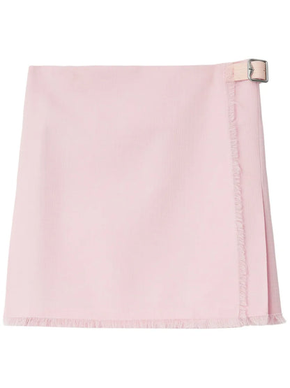 Buckle-Fastening Wool Kilt