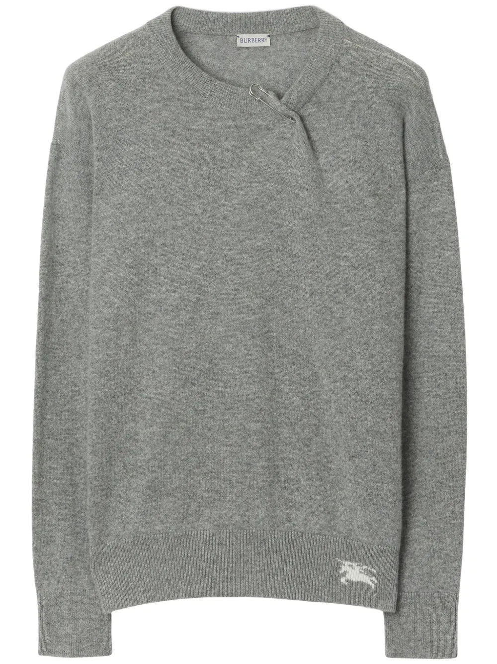 Equestrian Knight-Embroidered Crew-Neck Jumper