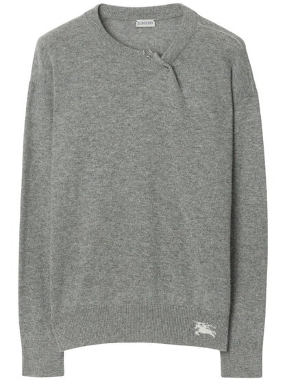 Equestrian Knight-Embroidered Crew-Neck Jumper