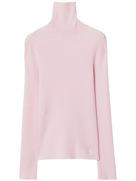 Equestrian Knight-Patch Wool-Blend Jumper